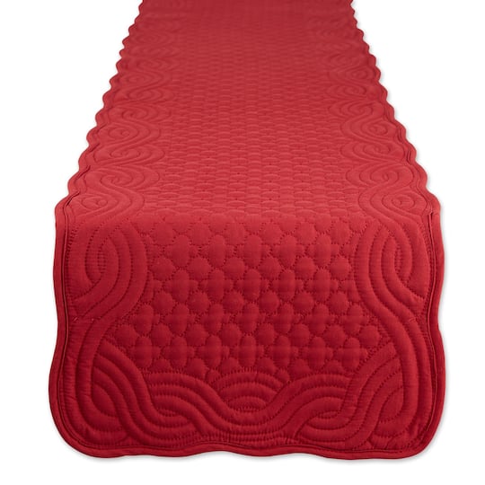 DII® 72" Cranberry Quilted Farmhouse Table Runner | 13" x 72" | Michaels®